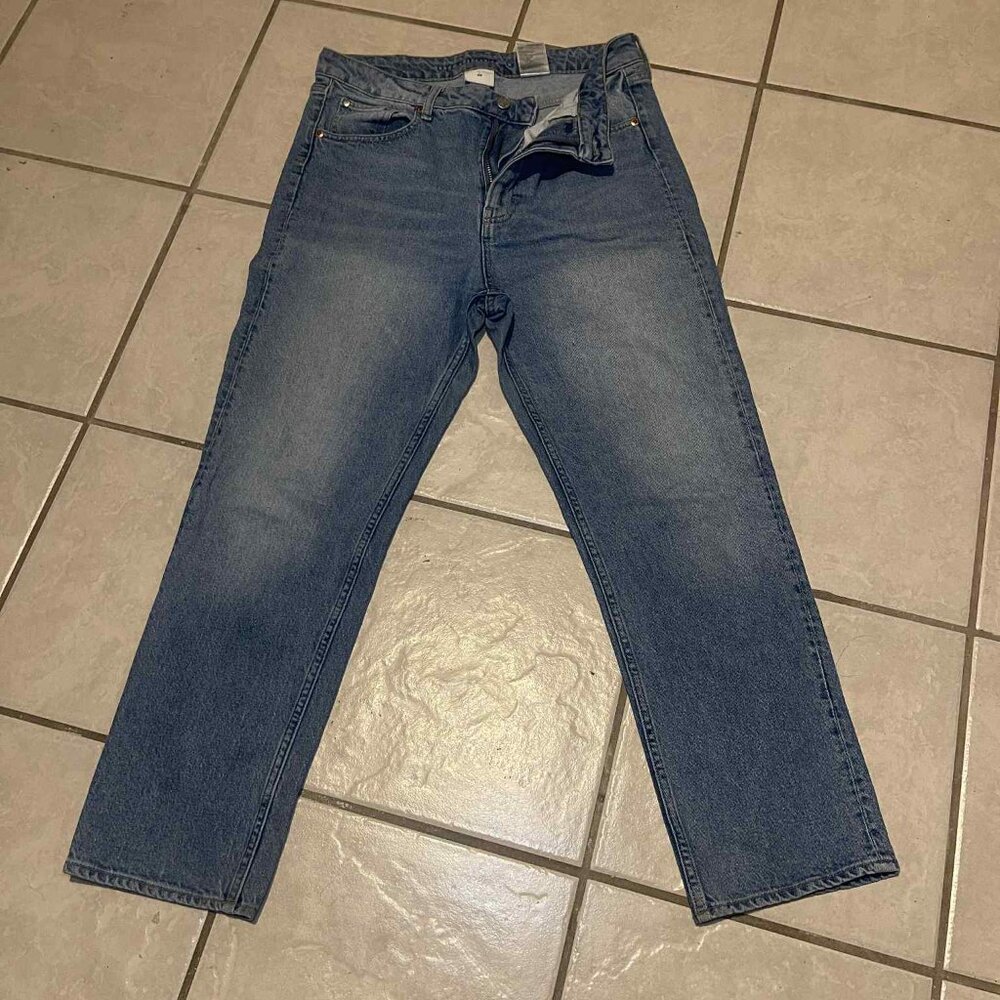 Brock Collection X H&M Women's Light Wash Straight‎ Leg Denim Jeans SIZE 10